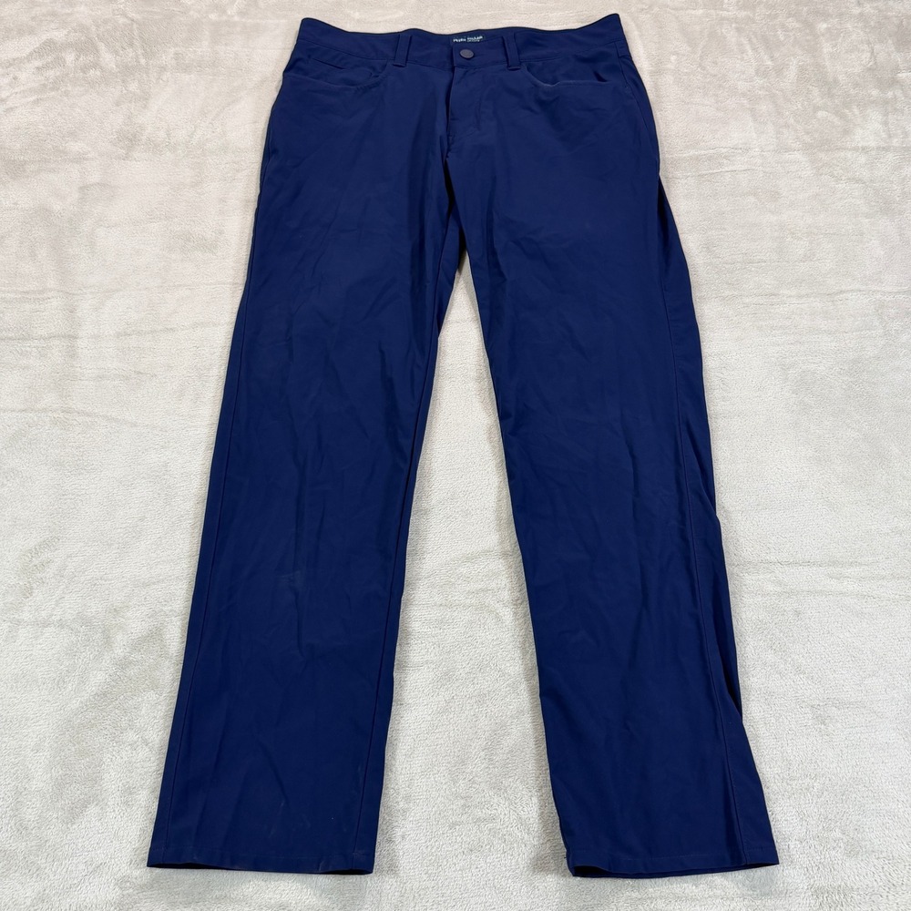 Peter Millar Crown Crafted Mens 33x30 Navy Performance Pants Stretch Casual Golf